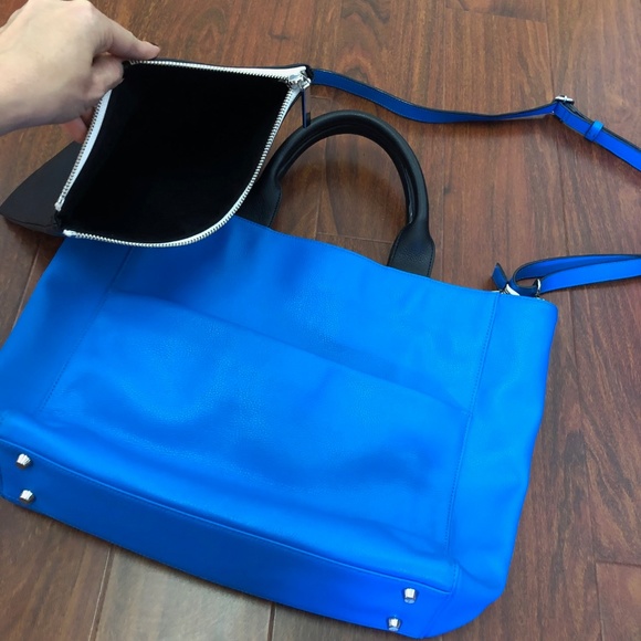 Halogen Leather Tote with Removable Clutch - Picture 4 of 8